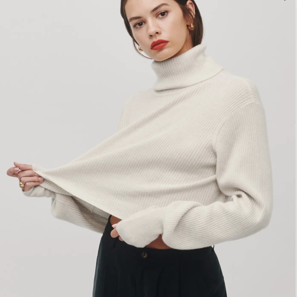 NWT Reformation Luisa Cropped Cashmere Sweater